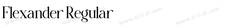 Flexander Regular字体转换